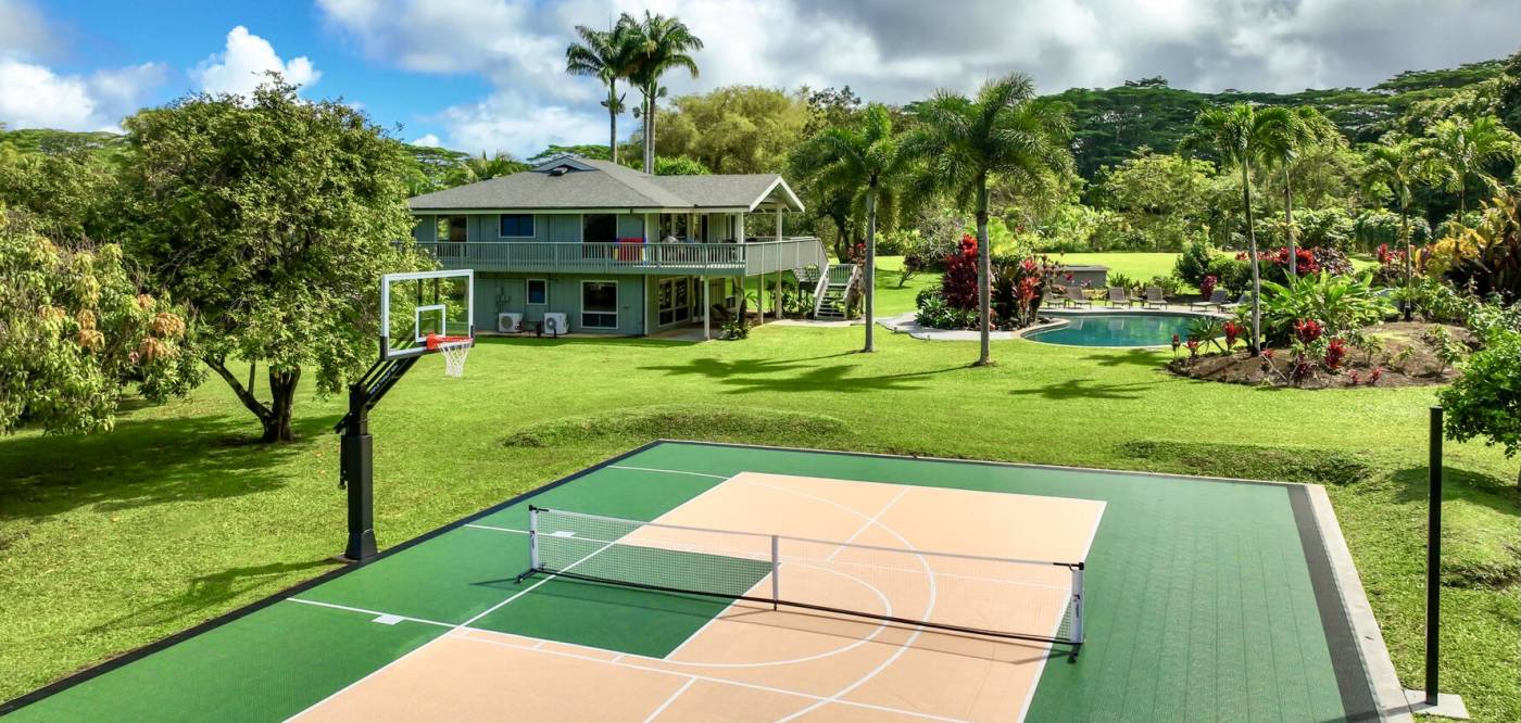 Pickleball on Kauai. Kauai Vacation Rentals with Pickleball. House Of